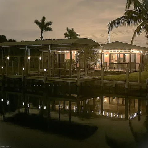 Twilight view of the dock