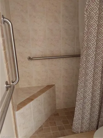 Master Bathroom with newly tiled shower stall