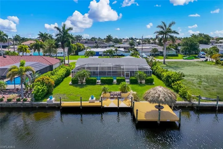 Plenty of room for sunset gatherings at re thatched tiki and dock.