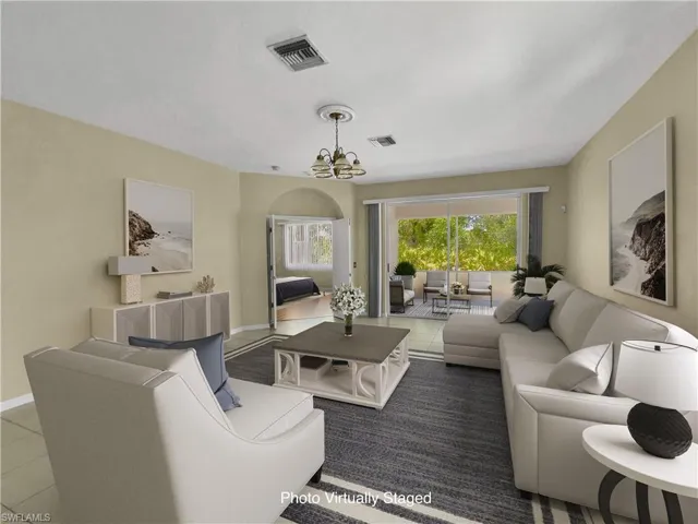 Virtually Staged Living Room