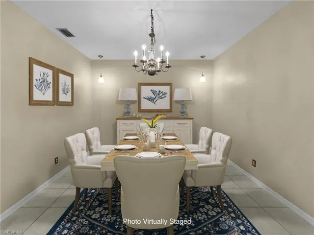 Virtually Staged Dining Room