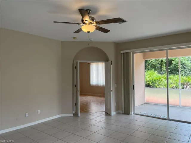 Living Room With New Ceiling Fan/Light