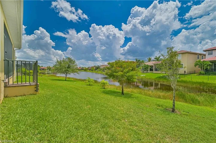 View of yard featuring a water view