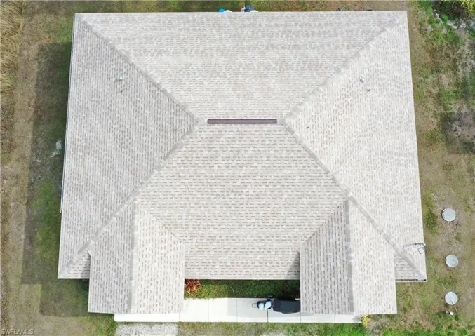 View from above of property