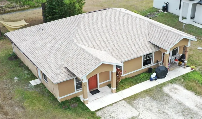 Aerial view of the subject property