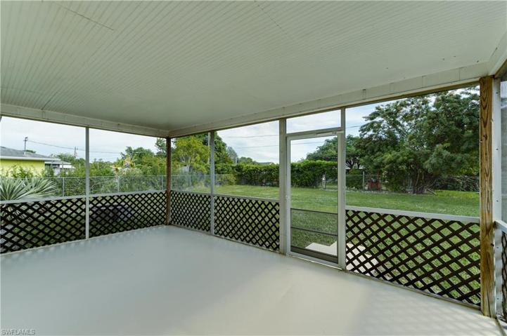 Covered lanai with room to entertain or lounge.