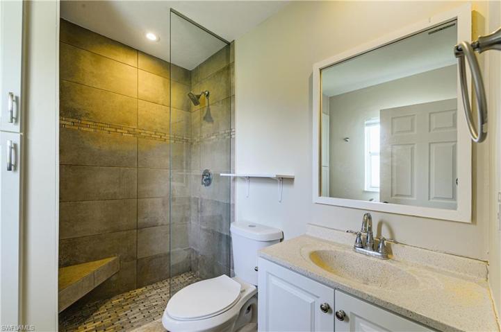 Master bathroom with spacious walk in shower