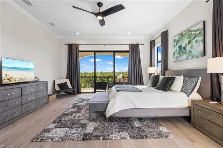 3rd bedroom is located on the second level offering access to your balcony overlooking the ppol and waterviews.