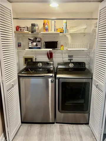 Newer washer and dryer.
