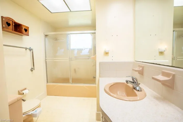 Very spacious guest bathroom.
