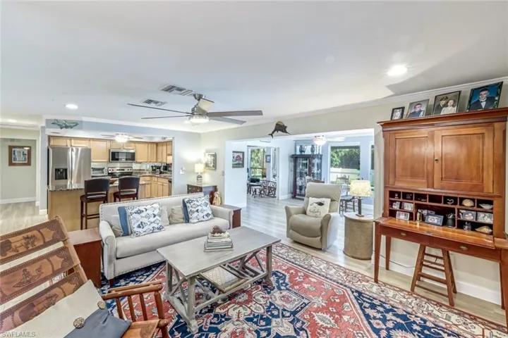 Additional Living Room/Kitchen and Dining Room/Den views
