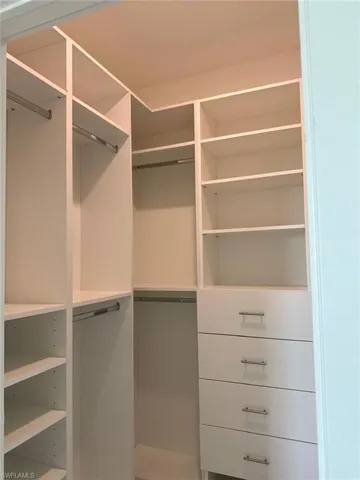 View of walk in closet