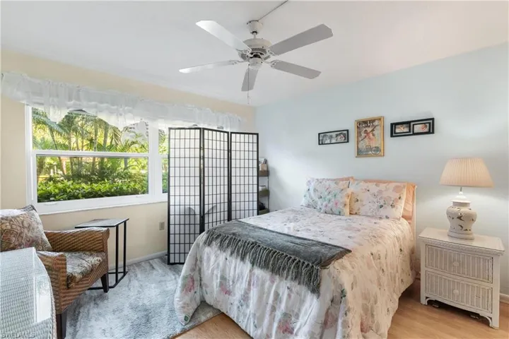 Bedroom with ceiling fan