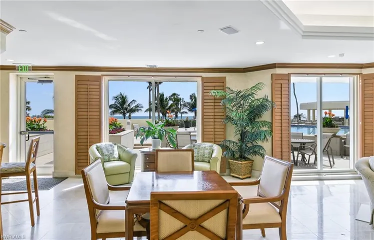 Social Room Overlooking Pool