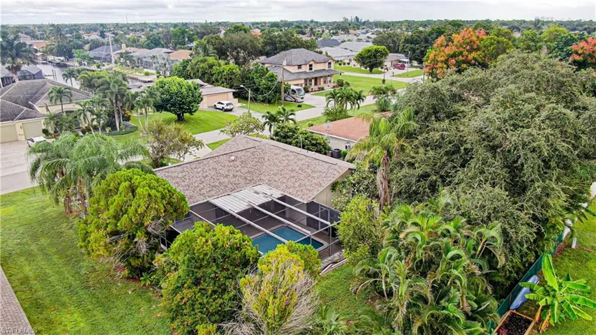 Aerial perspective of suburban area