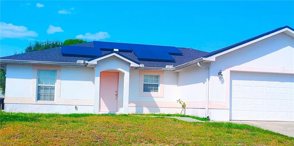 Great elevation; 2 car garage; solar panels.