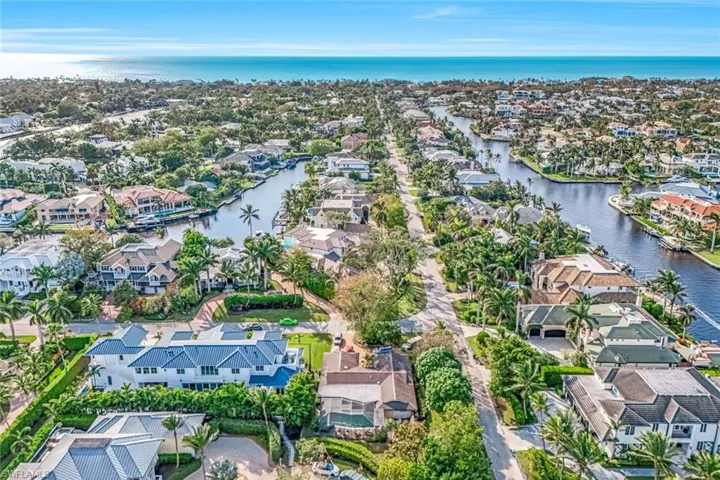 Aerial view looking west toward the Gulf