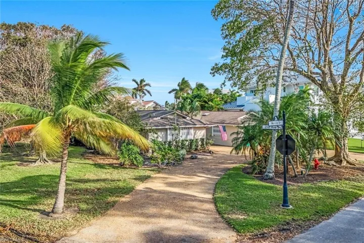 The existing house is on a corner lot