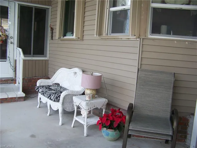 Sitting area outside for some sunshine and warm breeze!