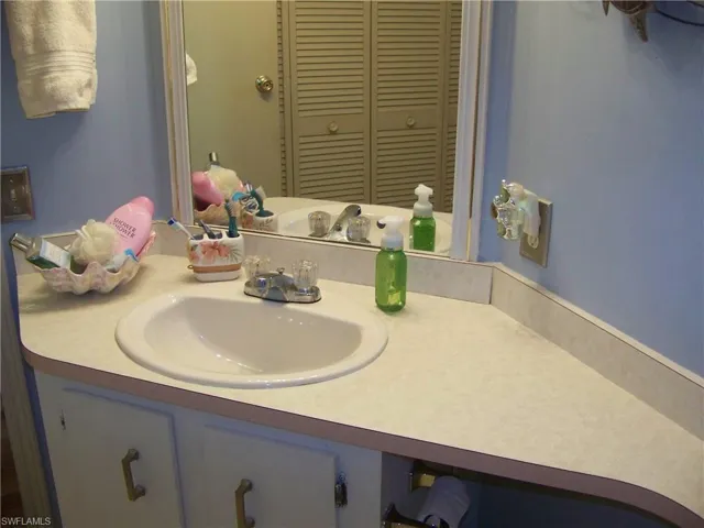 Really good sized guest bathroom, shower/tub combo and nice vanity!