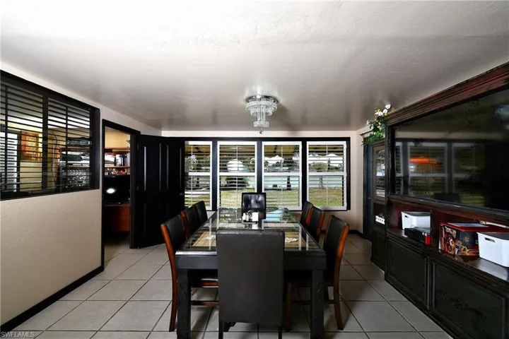 Dining Room with view to the back yard