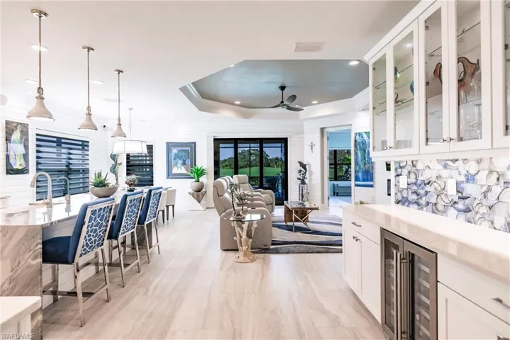 Entertainment bar sets the stage for open floor plan entertaining