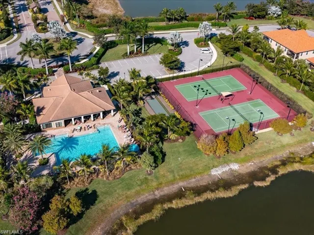 Birds eye view of property