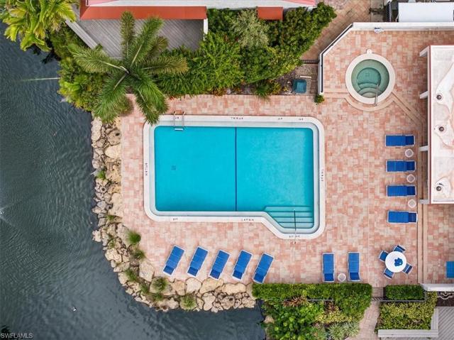 Serendipity pool surrounded by water