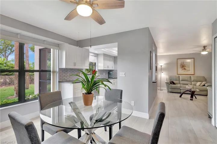 Dining Area angled through the Kitchen