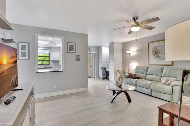 Family Room facing West toward the Lanai