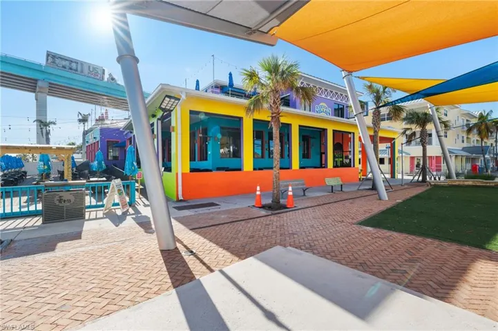 View of play area featuring a patio