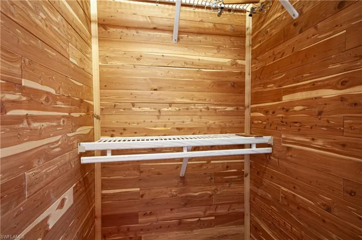 Cedar lined closet