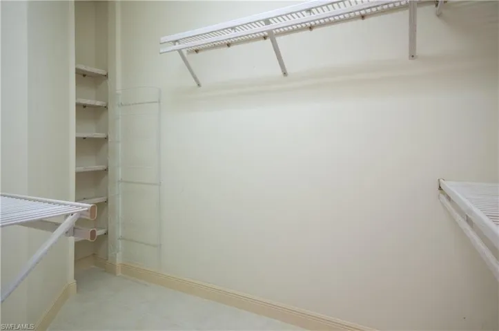 Primary bedroom large double walk-in closets