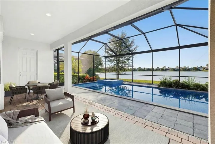 Virtually staged pool & spa to showcase the many possibilities of this lot!