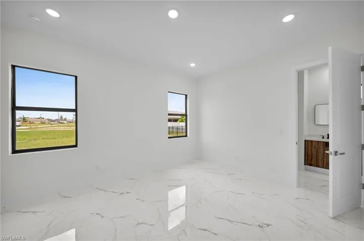 View of tiled spare room