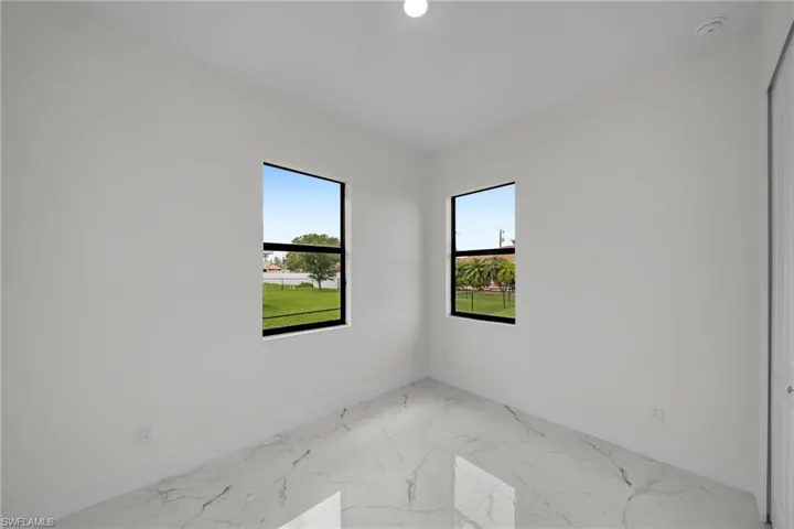 View of tiled spare room