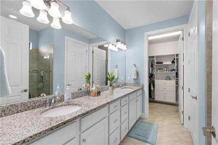 Master Bath adjoins large walk-in closet