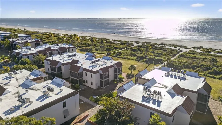 Aerial view of expansive coastline