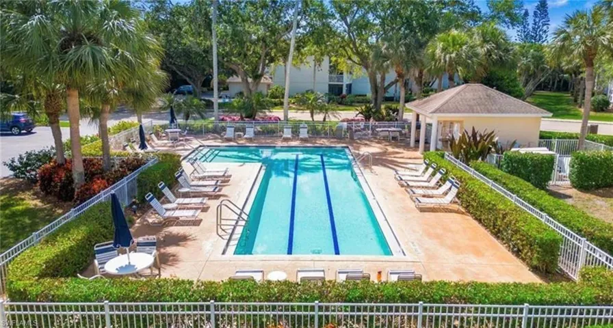 Pool with fence