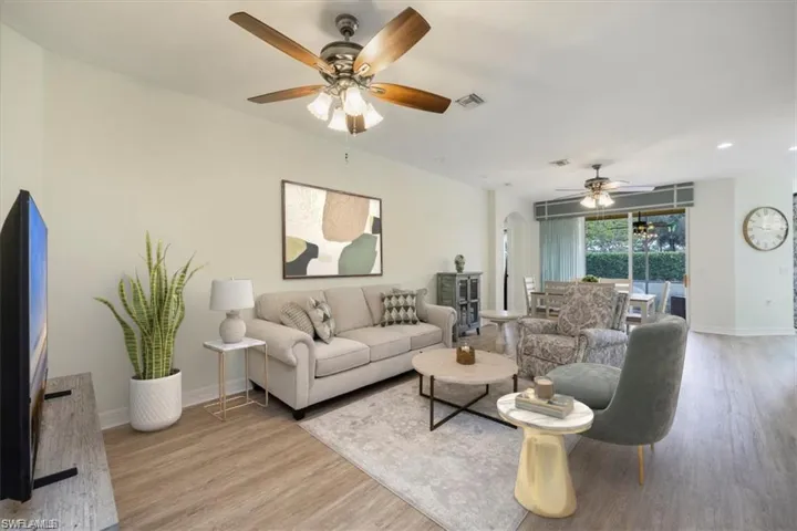 *Virtually* staged living room