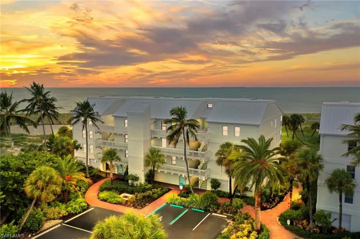 Twilight view of Beach Villas