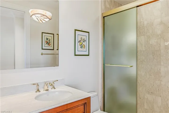 3rd Bathroom featuring a shower stall and vanity