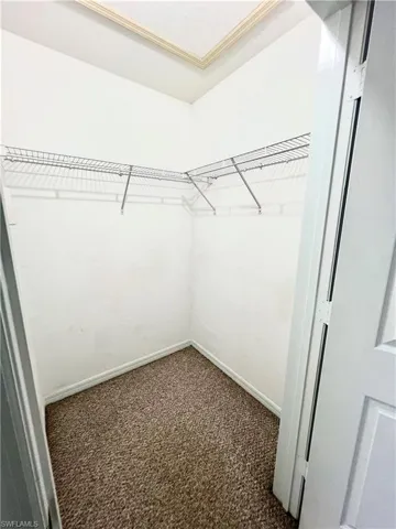 Spacious walk-in closet in main bedroom