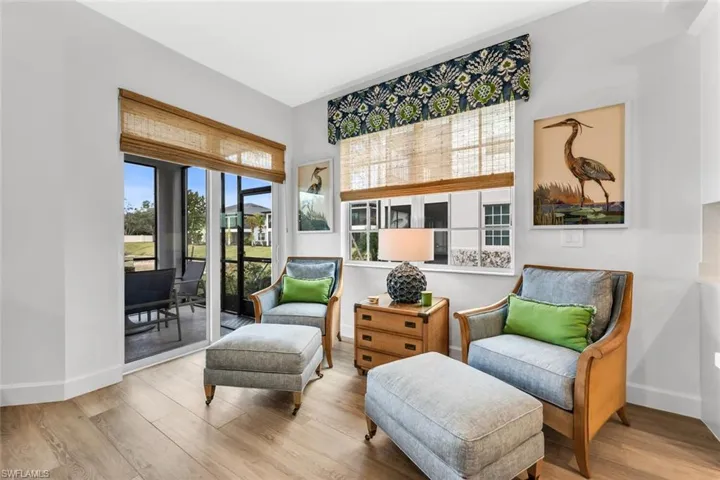 Living area featuring wood finished floors