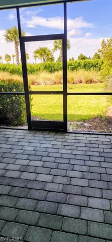 Lanai looks out to private backyard