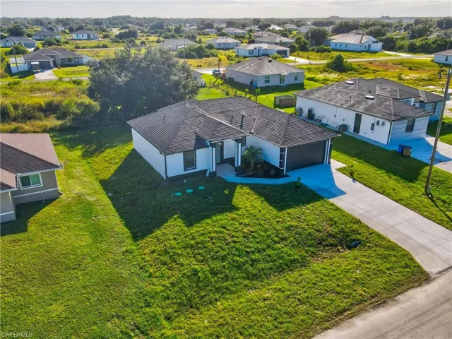 Aerial view of residential area