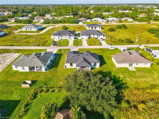 Aerial view of residential area