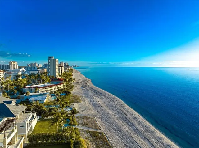 Aerial view of a large body of water