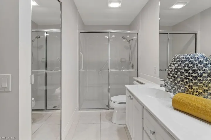 Master bathroom with ample storage