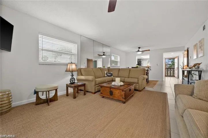 Living area with baseboards